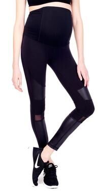 Ingrid & Isabel Women's Jet Black Active Moto Maternity Leggings Size XS NEW